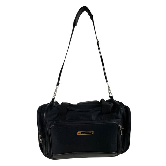 Protege Large Black Collapsible Sport Travel Gym Duffle Bag Shoulder Strap - Picture 1 of 13